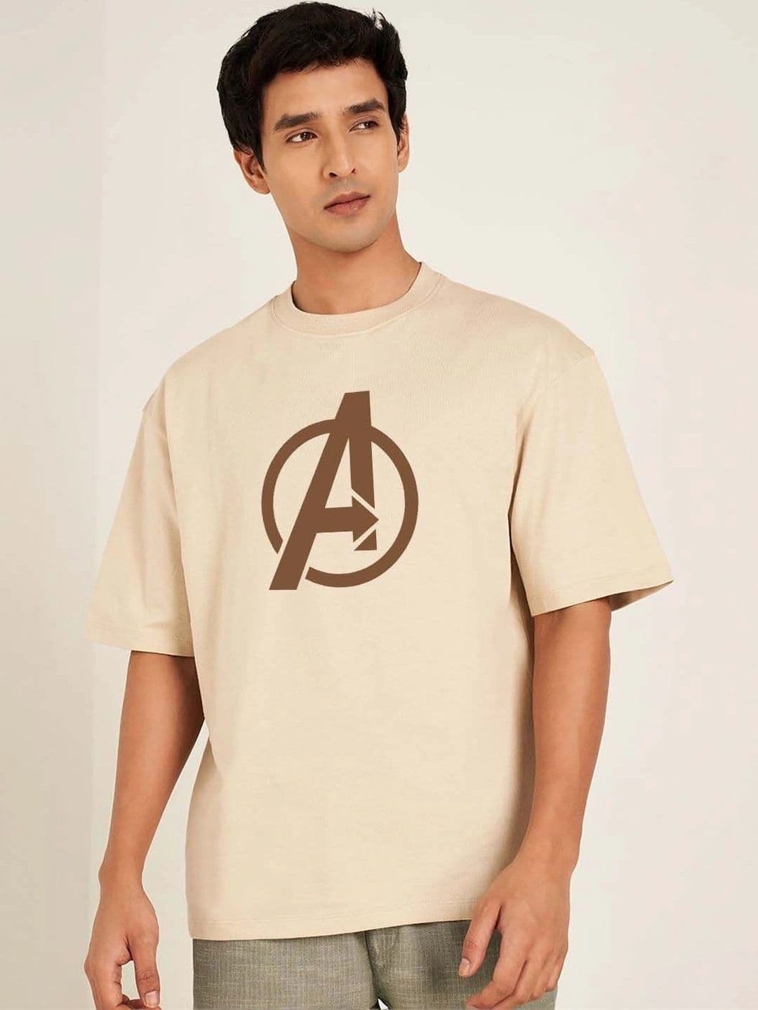Moda Rapido X Organic Chics Men Avengers Printed Drop-Shoulder Sleeves Anti Odour T-shirt - view 1