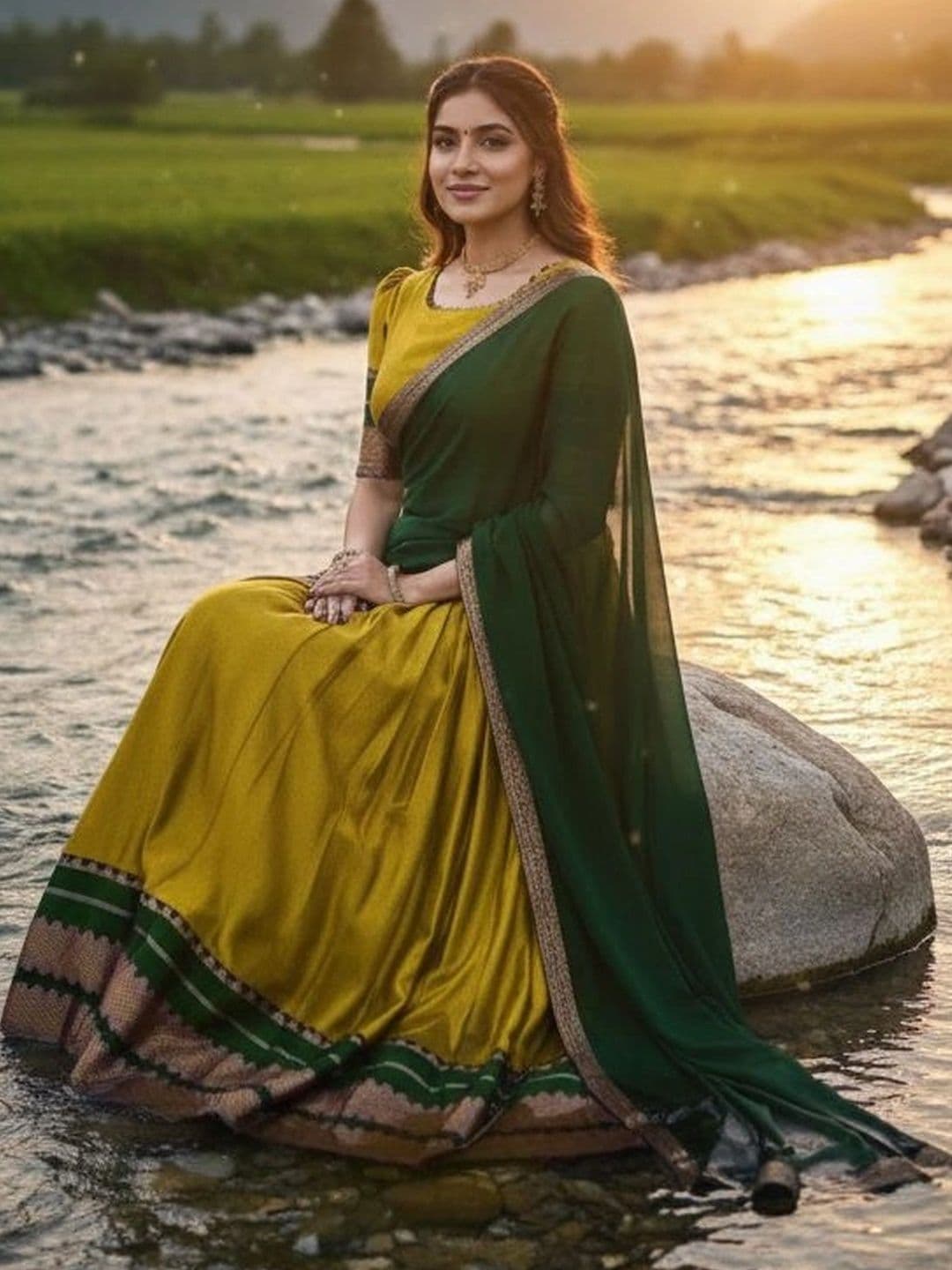 all about you Unstitched Lehenga & Blouse With Dupatta thumbnail 4