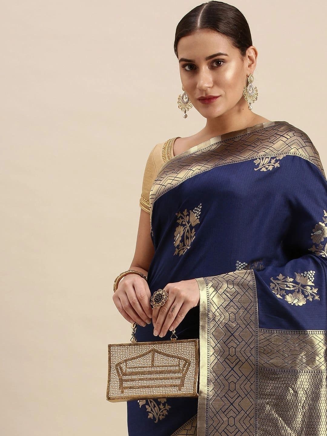 Dhaaga Ghar Woven Design Zari Art Silk Banarasi Saree thumbnail 5