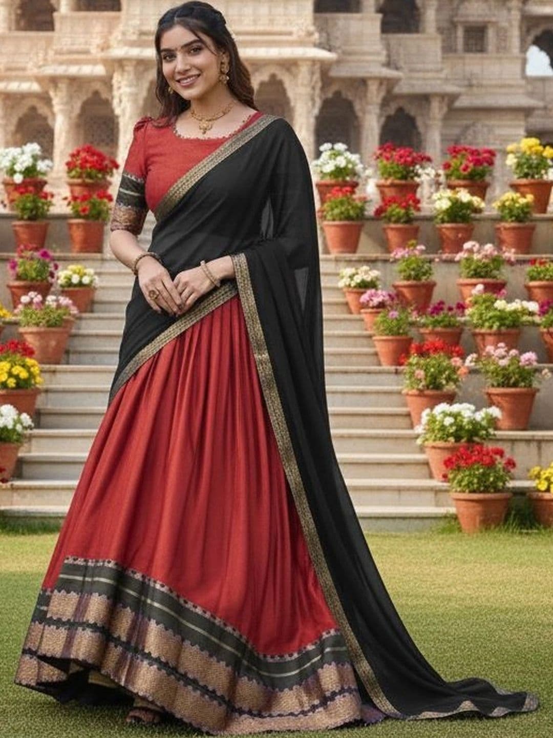 all about you Unstitched Lehenga & Blouse With Dupatta thumbnail 5