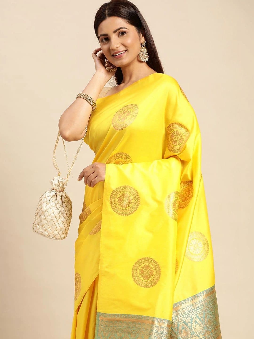 Dhaaga Ghar Zari Art Silk Banarasi Saree thumbnail 6