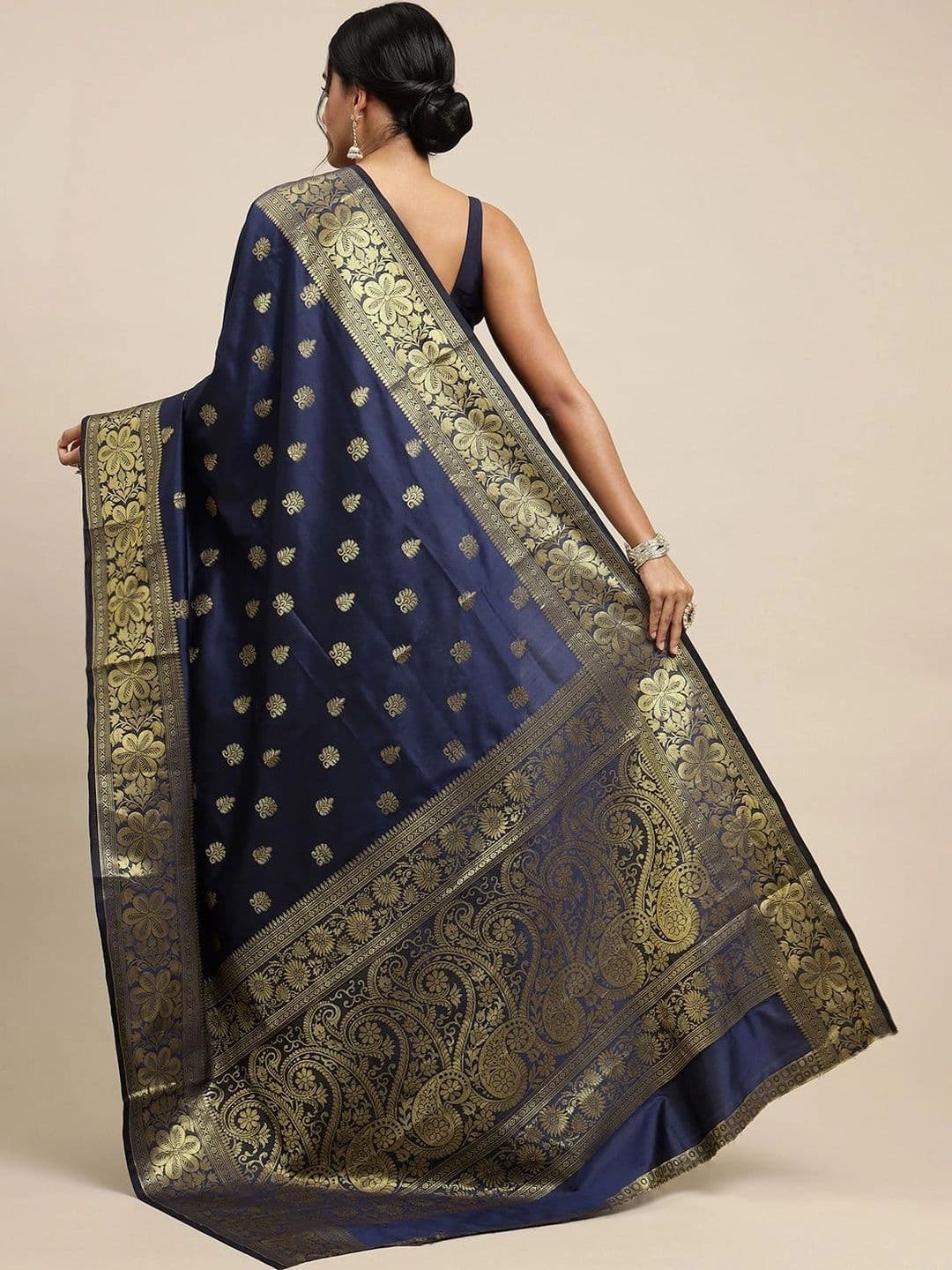 Dhaaga Ghar Woven Design Zari Art Silk Banarasi Saree thumbnail 3