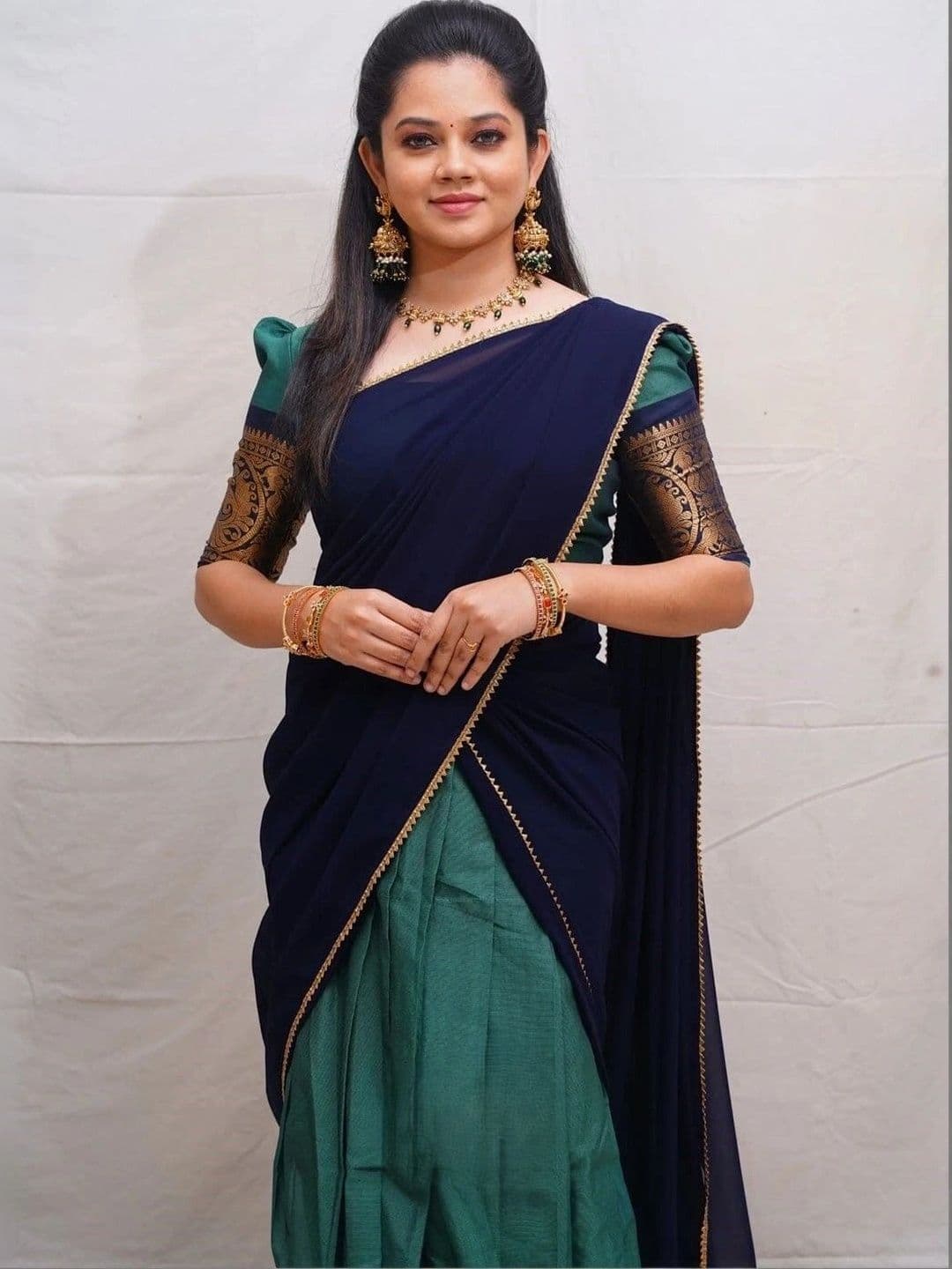 HERE&NOW Embellished Unstitched Lehenga & Blouse With Dupatta thumbnail 4