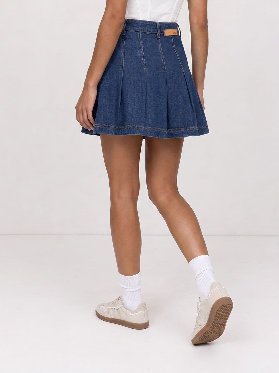 The Roadster Life Co. Pleated Pure Cotton Mini Skirt thumbnail 2