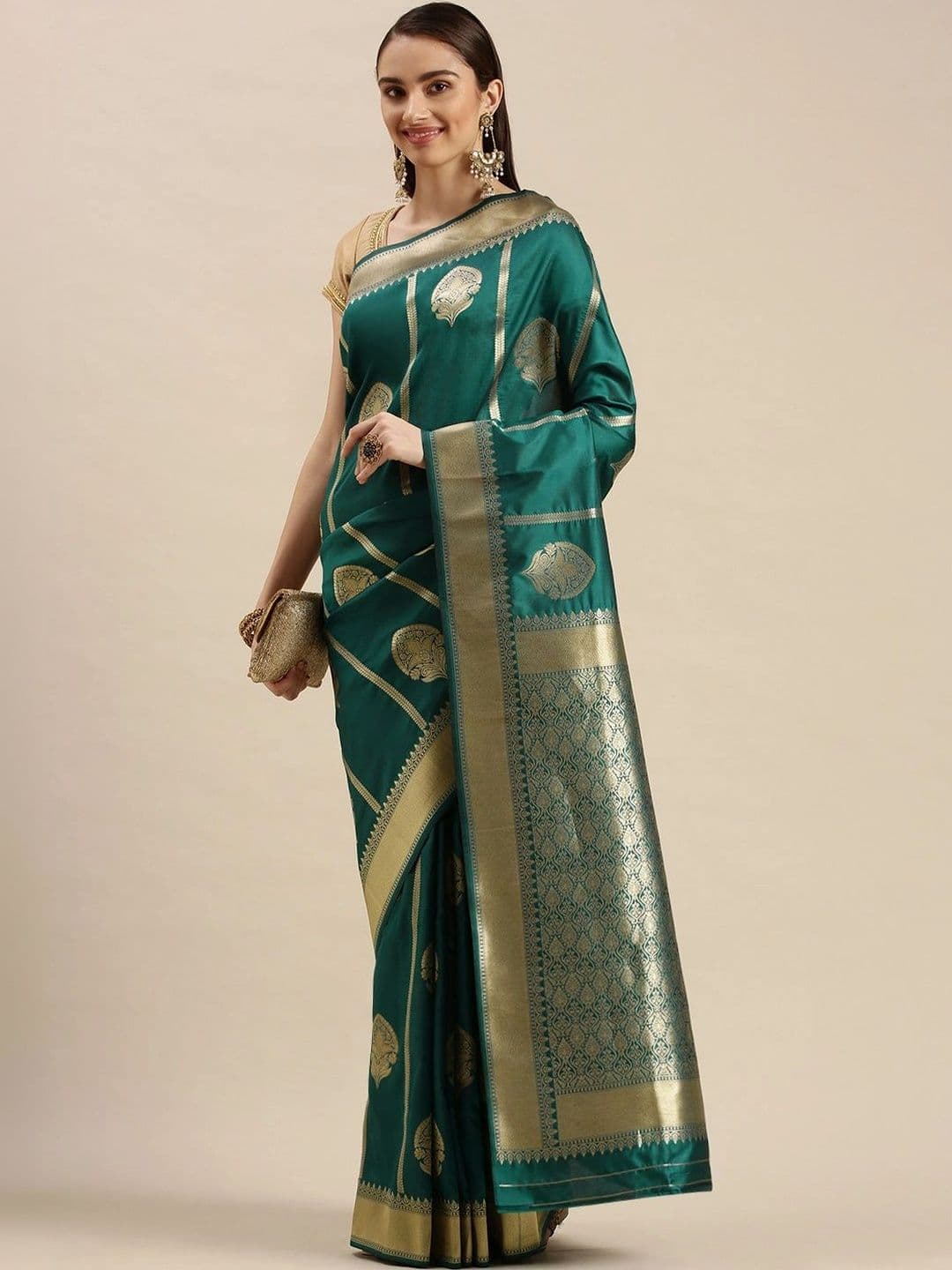 Dhaaga Ghar Women Woven Design Zari Art Silk Banarasi Saree - view 1