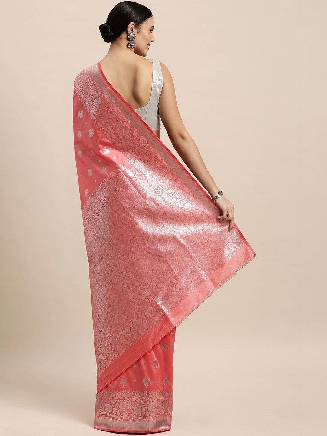 Dhaaga Ghar Women Woven Design Zari Art Silk Banarasi Saree thumbnail 5