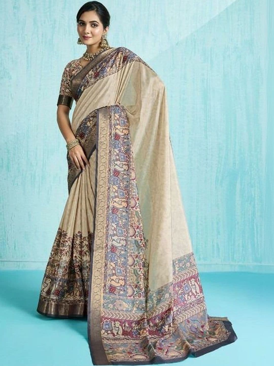 Moda Rapido Silk Blend Designer Saree thumbnail 2