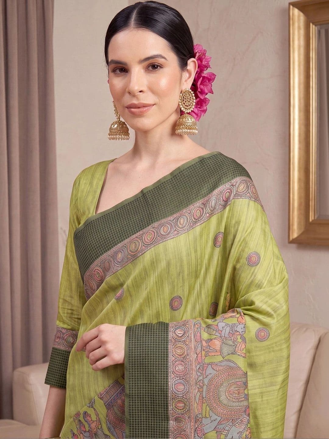 Anouk Warli Silk Blend Designer Tussar Saree thumbnail 5