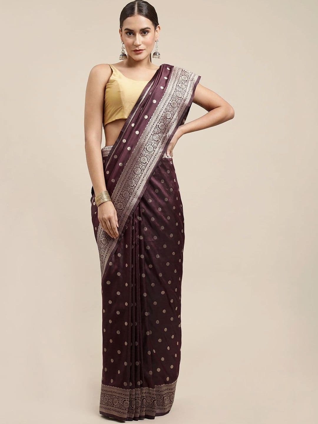 Dhaaga Ghar Women Woven Design Zari Art Silk Banarasi Saree - view 1