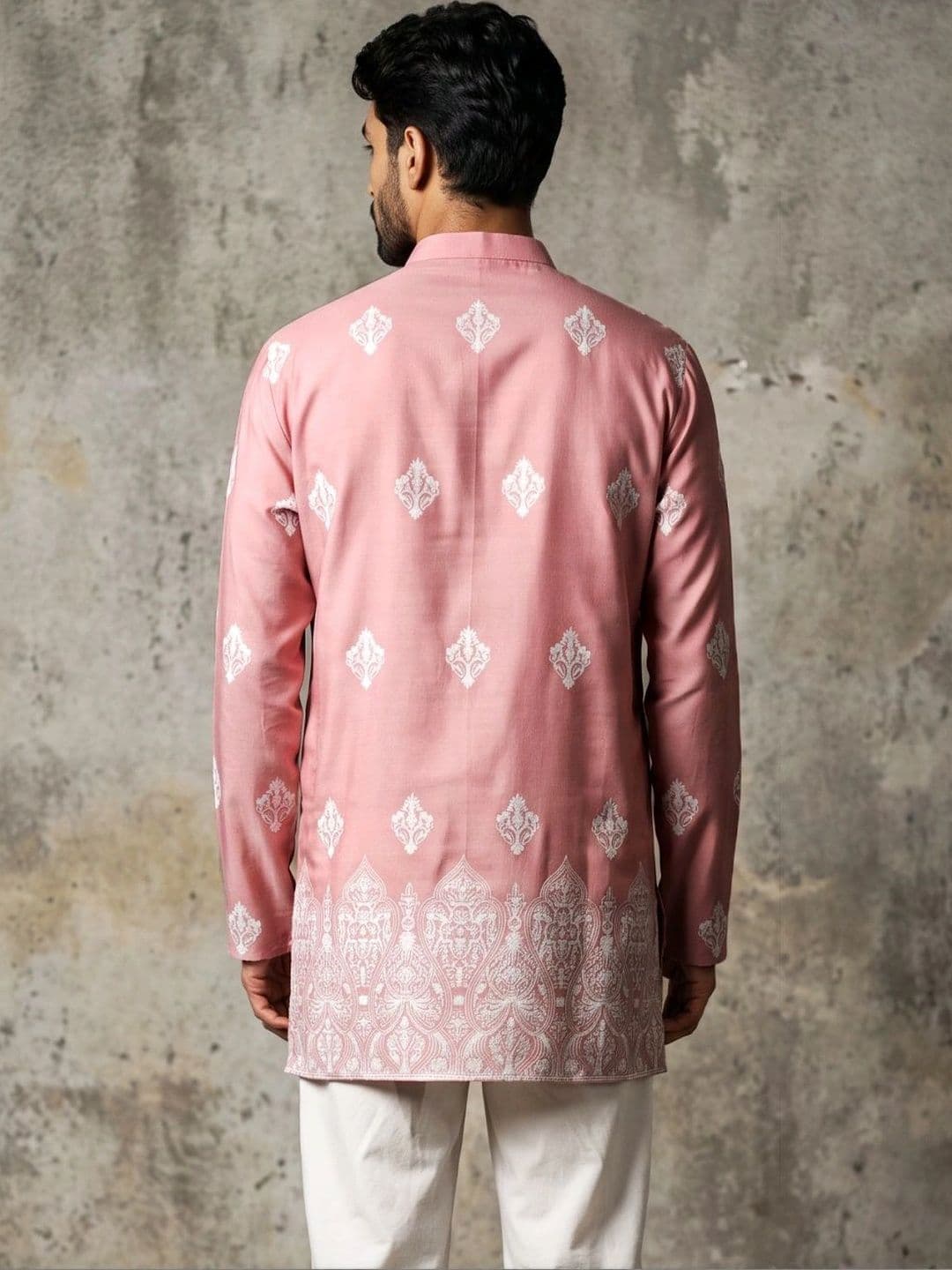 Jompers Men Ethnic Motifs Embroidered Thread Work Kurta thumbnail 2