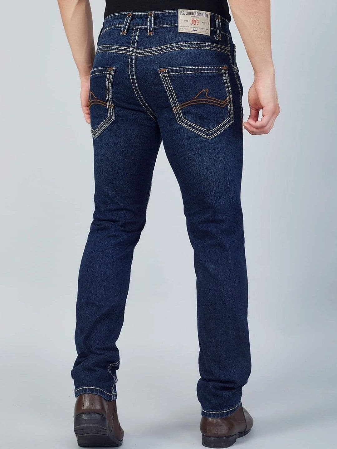 FLYING SHARK Men Slim Fit Mid-Rise Stretchable Jeans thumbnail 5
