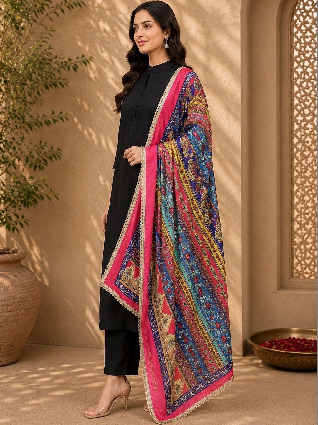 STUTI FASHION Ethnic Motifs Printed Dupatta thumbnail 2
