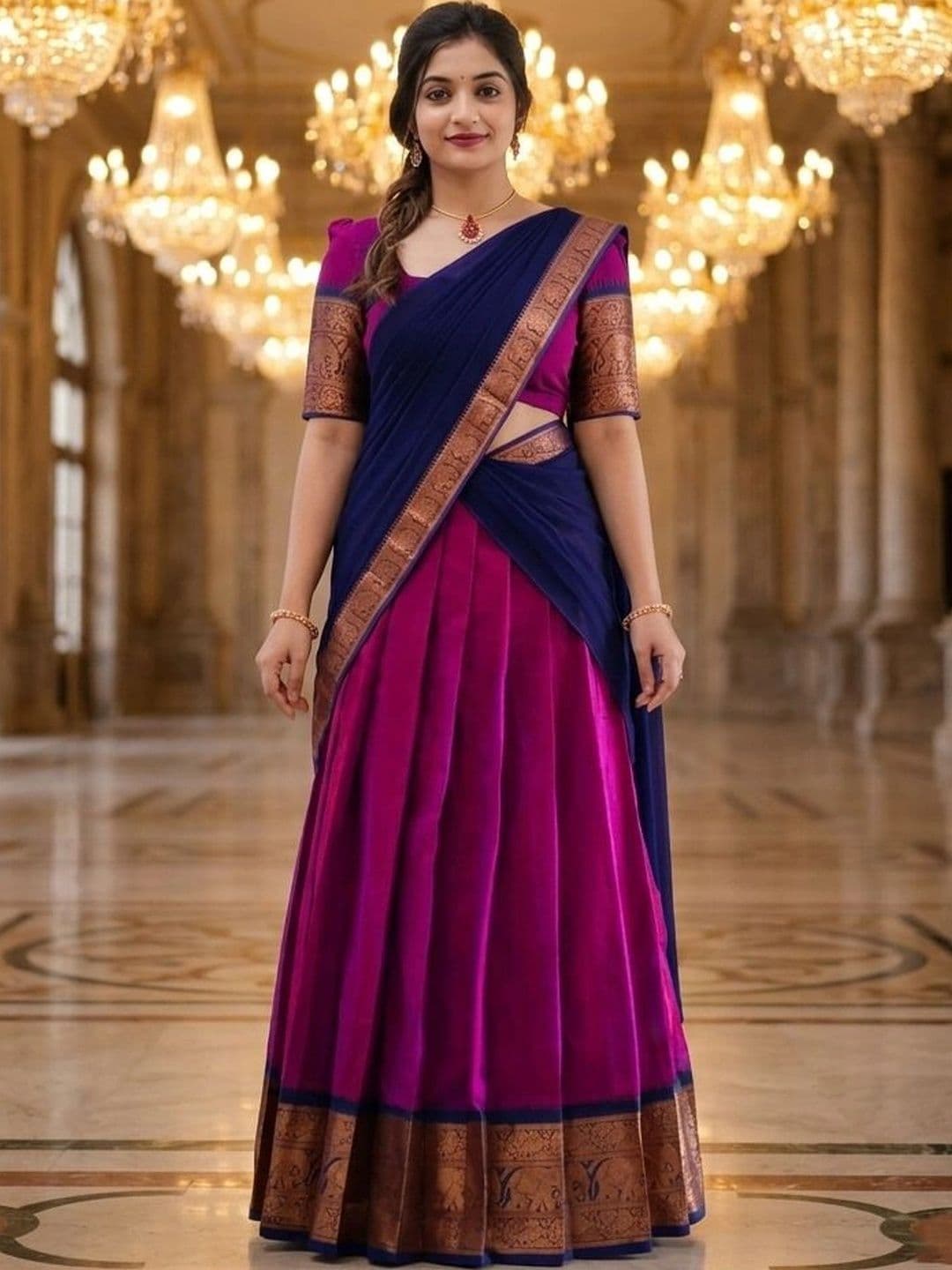 all about you Unstitched Lehenga & Blouse With Dupatta thumbnail 5