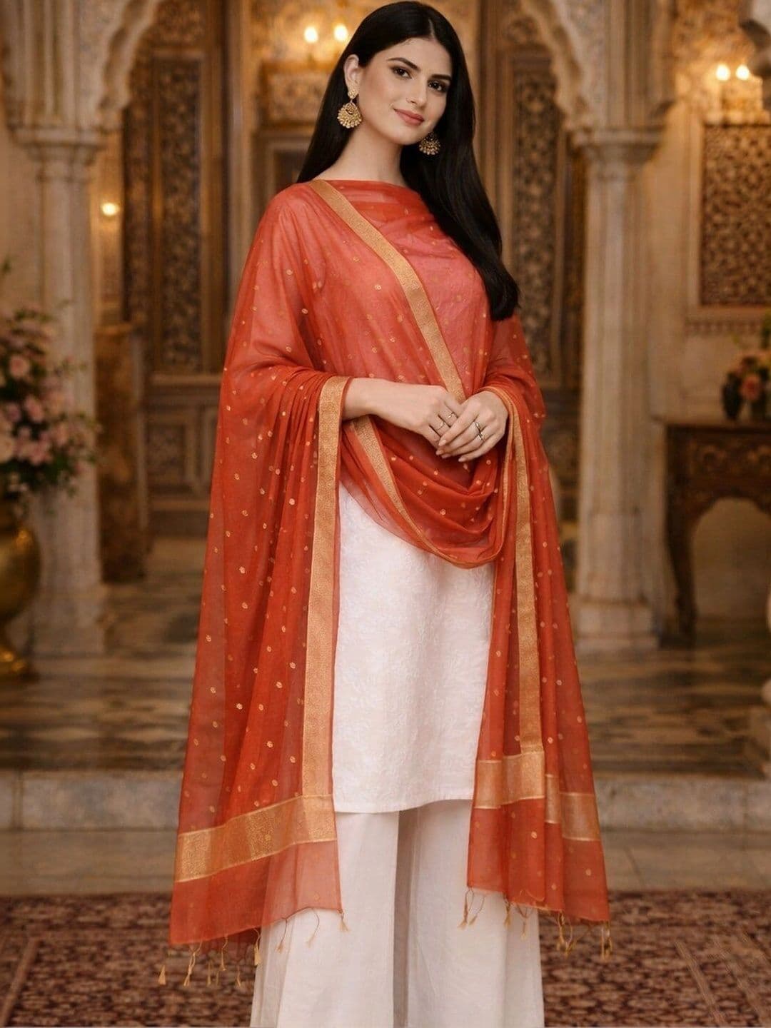 STUTI FASHION Art Silk Dupatta with Zari - view 1