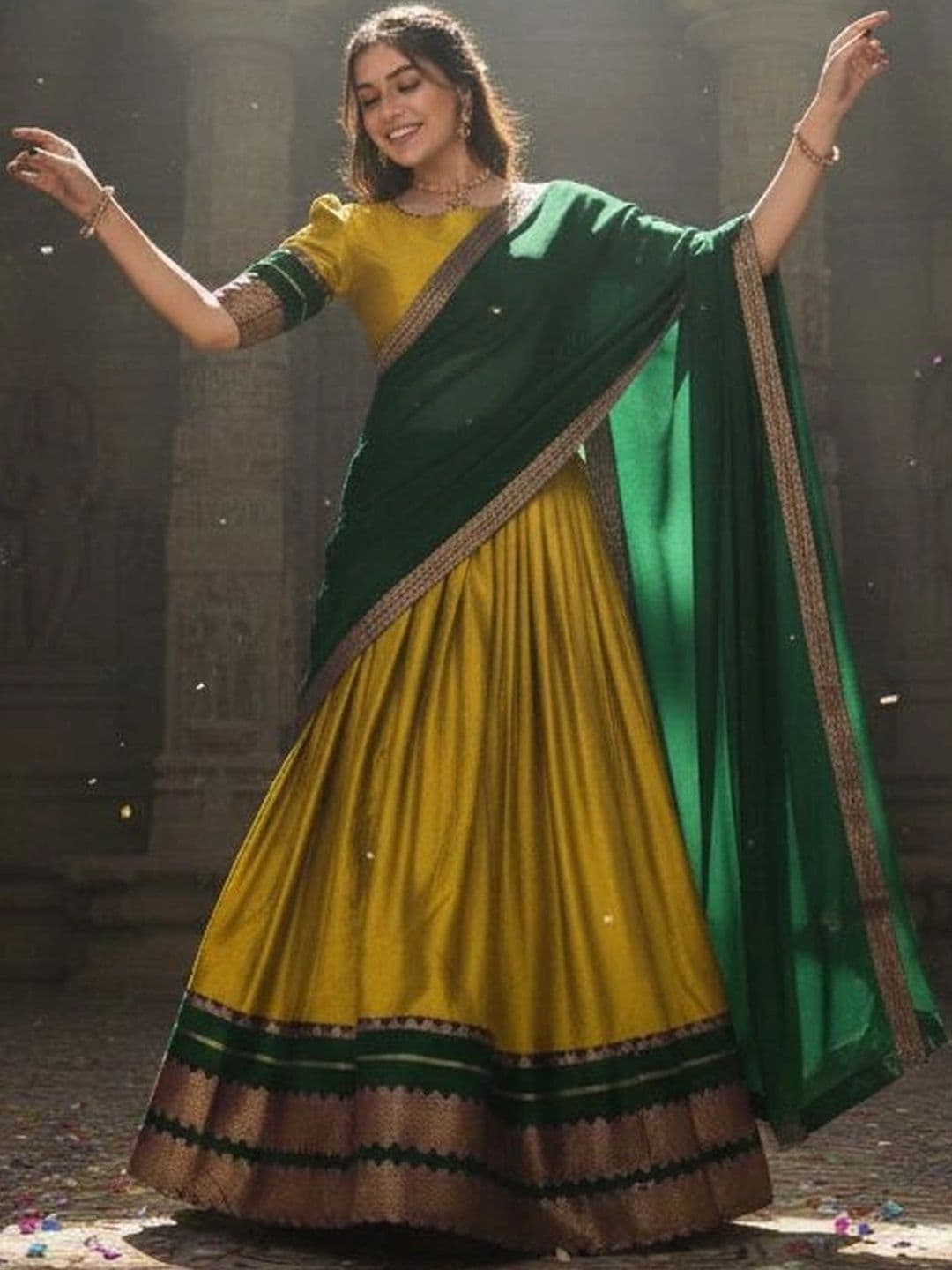 all about you Unstitched Lehenga & Blouse With Dupatta thumbnail 5