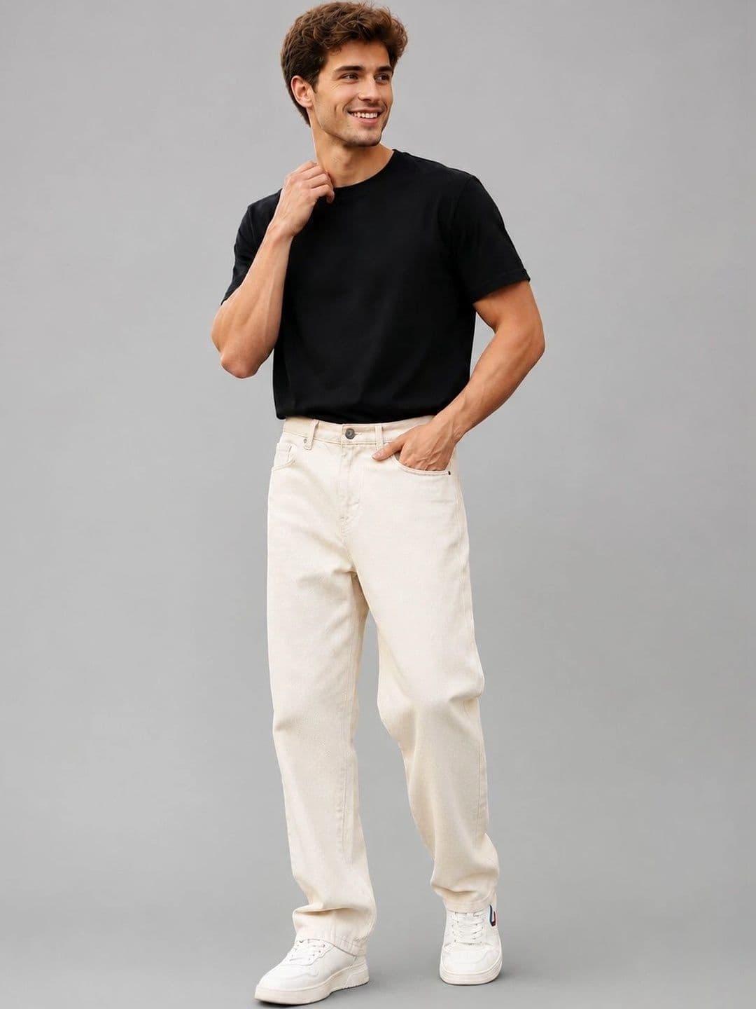 PINKLIT Men Straight Fit Mid-Rise Jeans - view 1
