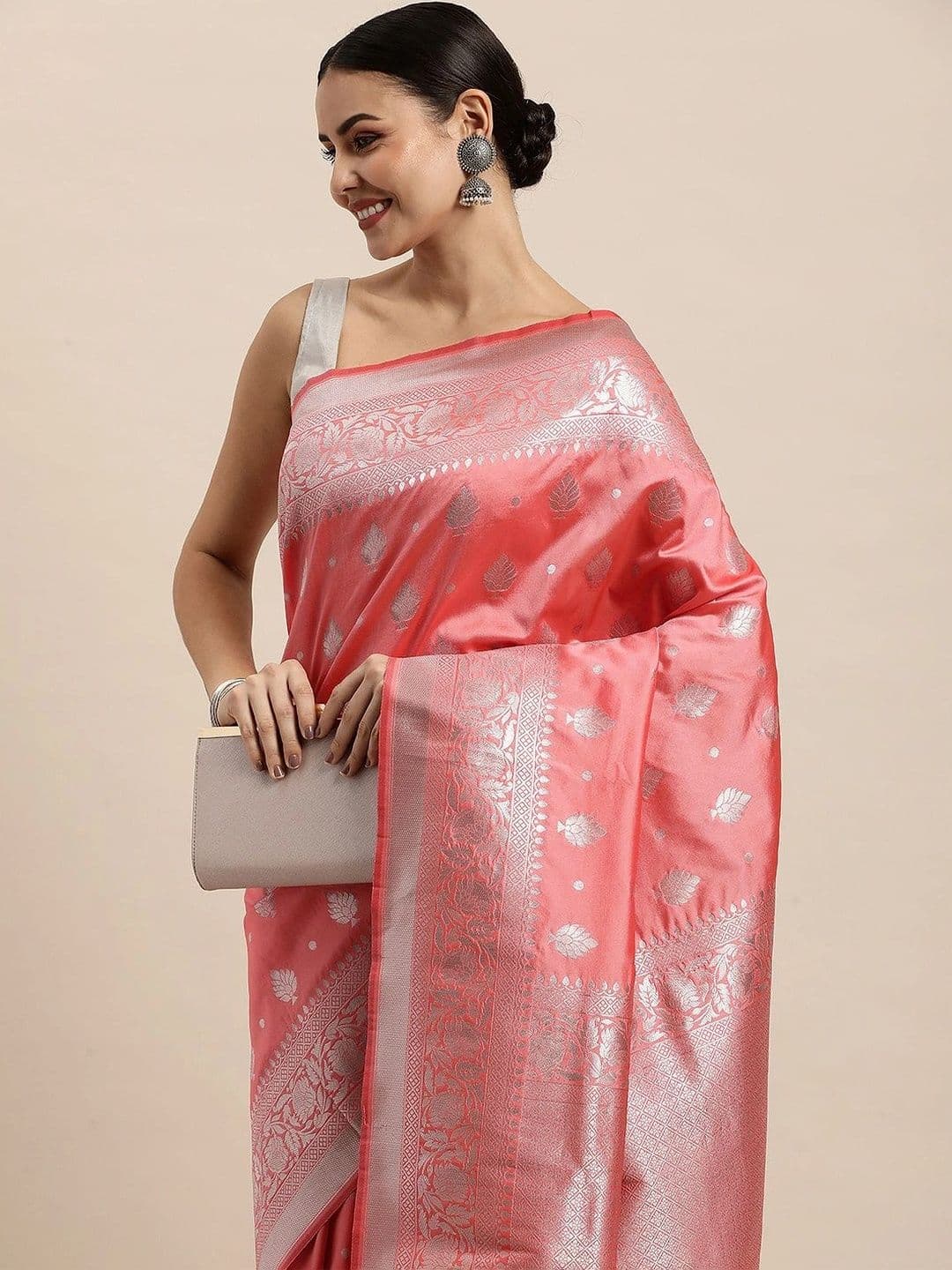 Dhaaga Ghar Women Woven Design Zari Art Silk Banarasi Saree thumbnail 2