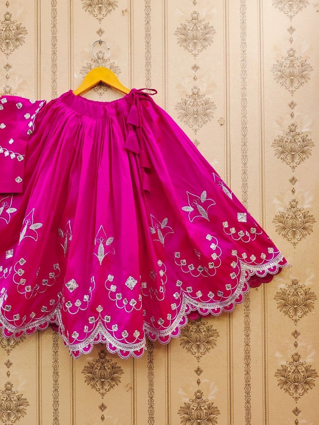 KALINI Girls Embroidered Thread Work Ready to Wear Lehenga & thumbnail 5
