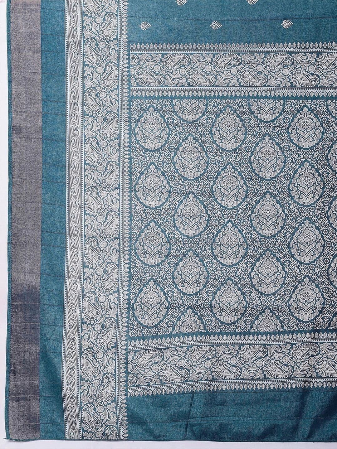 Anouk Woven Design Zari Silk Blend Designer Saree thumbnail 2