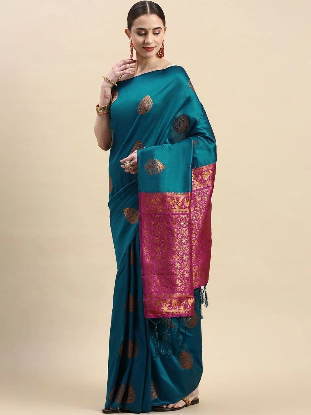 Dhaaga Ghar Woven Design Zari Art Silk Banarasi Saree - view 1