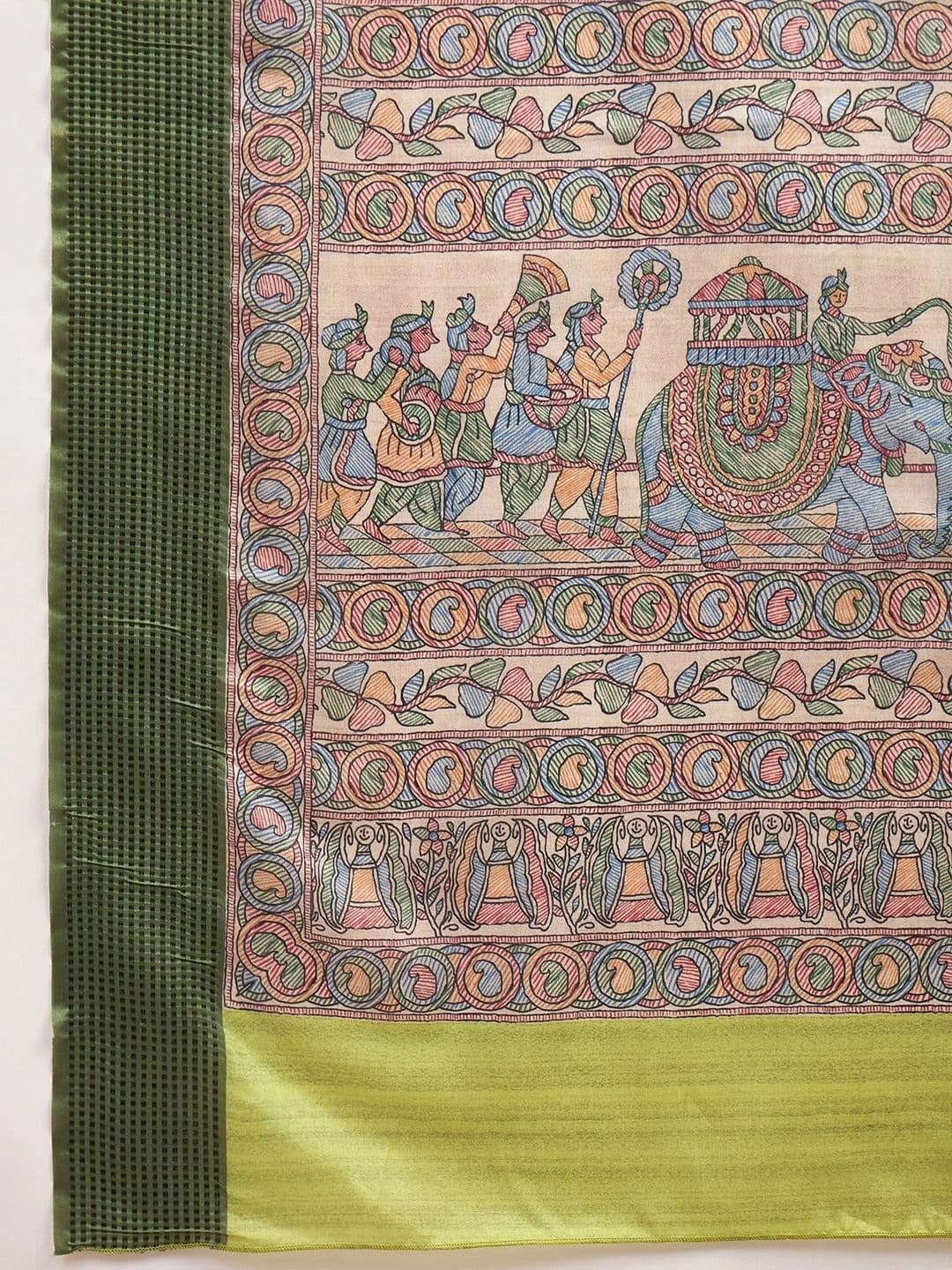 Anouk Warli Silk Blend Designer Tussar Saree thumbnail 3