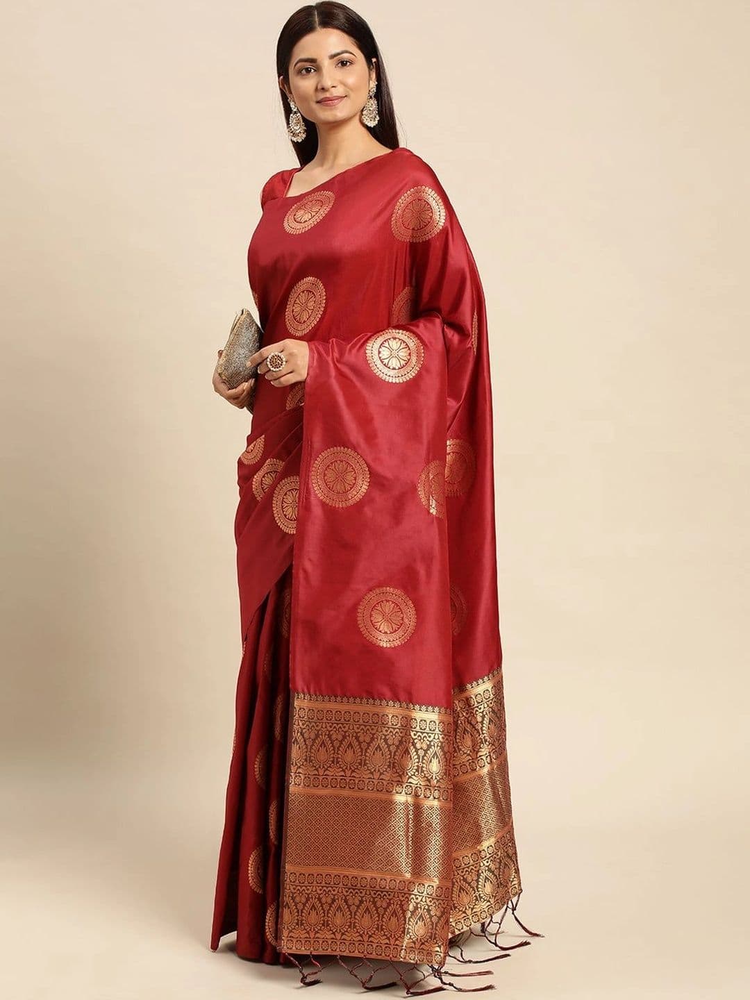 Dhaaga Ghar Woven Design Zari Art Silk Banarasi Saree thumbnail 4