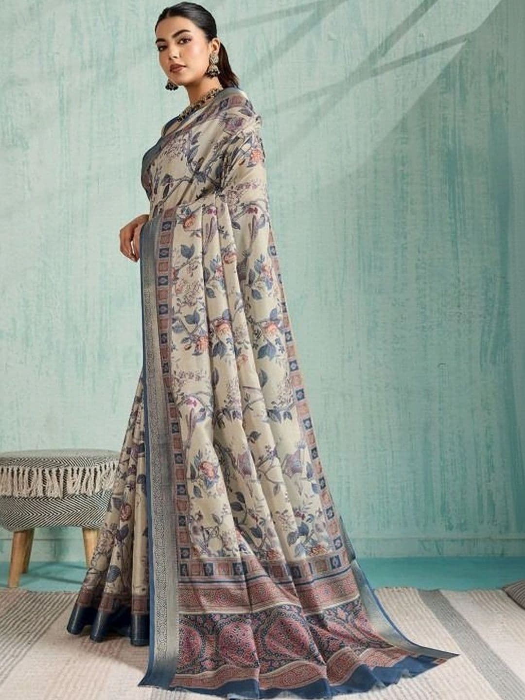 Moda Rapido Silk Blend Designer Saree thumbnail 2