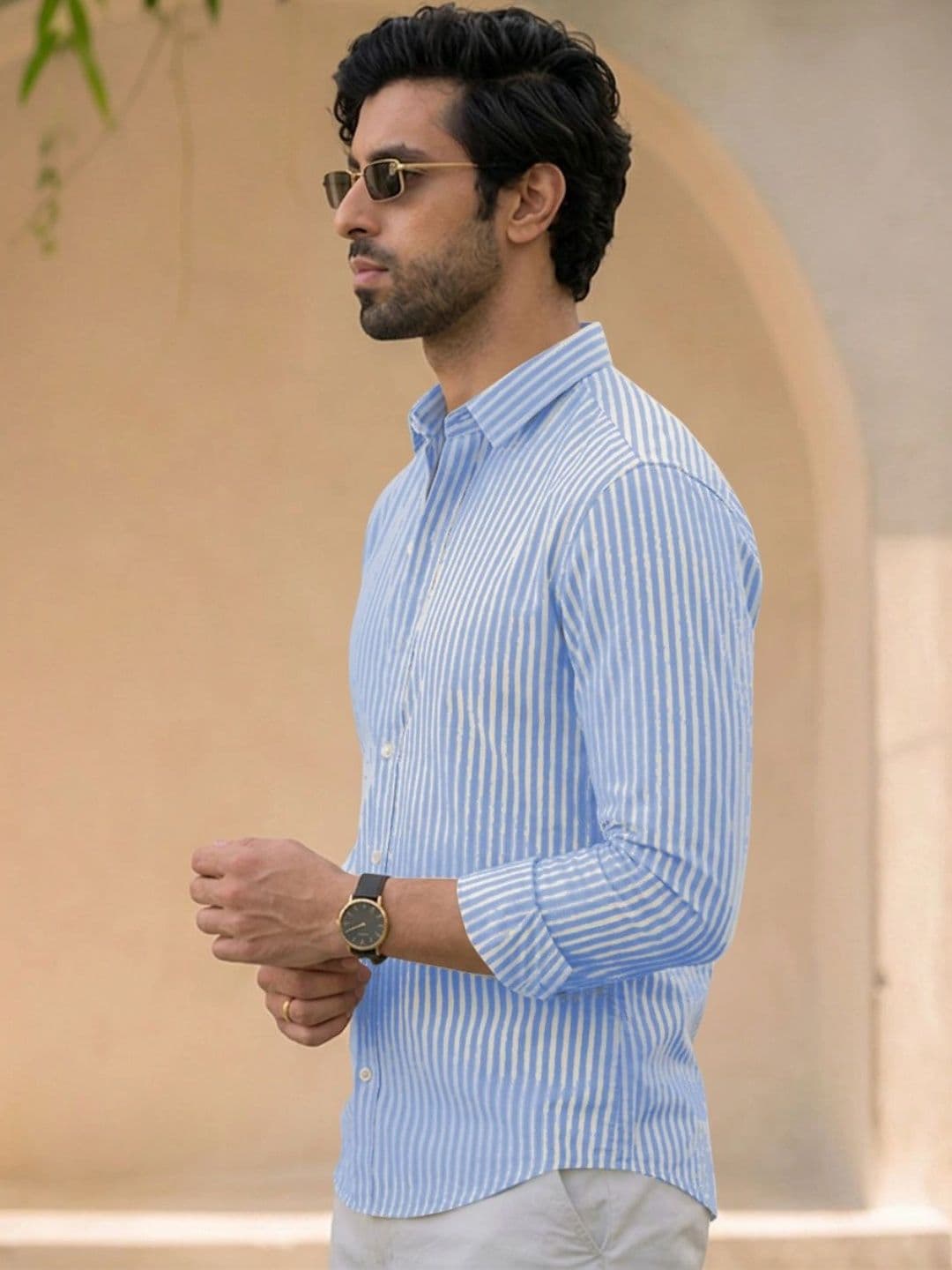 HERE&NOW Men Classic Striped Casual Shirt thumbnail 3