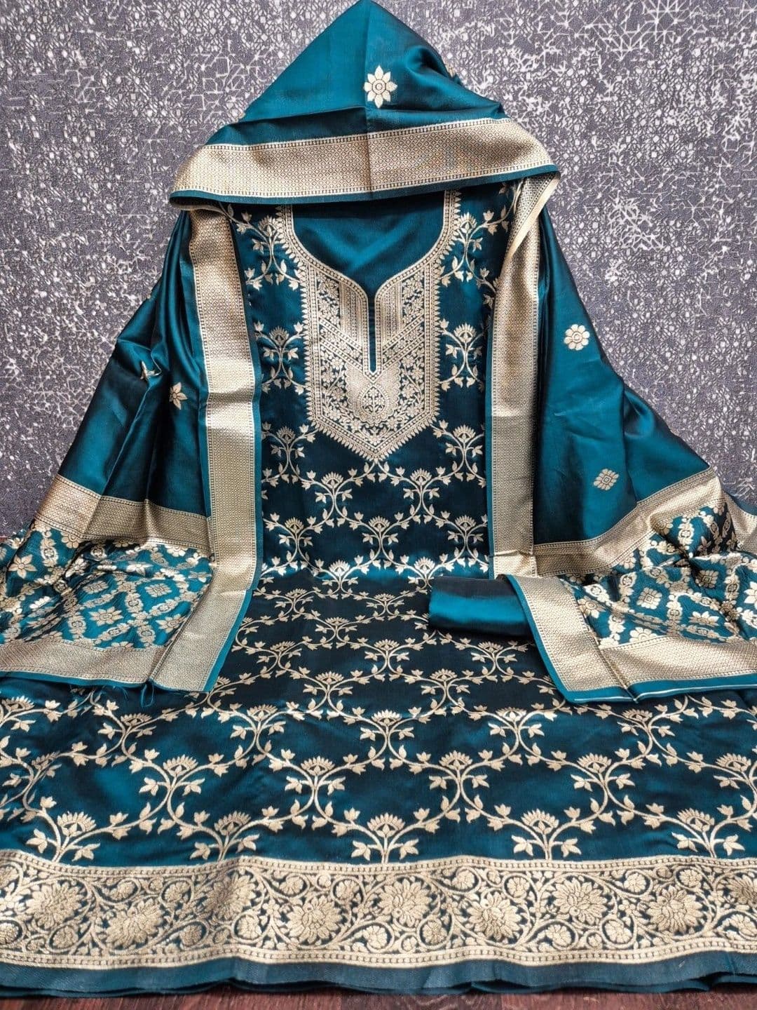 Dhaaga Ghar Art Silk Unstitched Dress Material - view 1