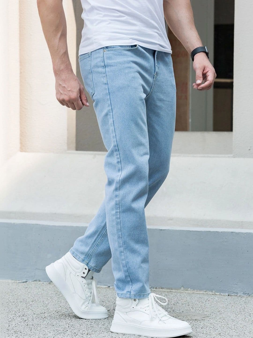PINKLIT Men Straight Fit Mid-Rise Jeans thumbnail 5