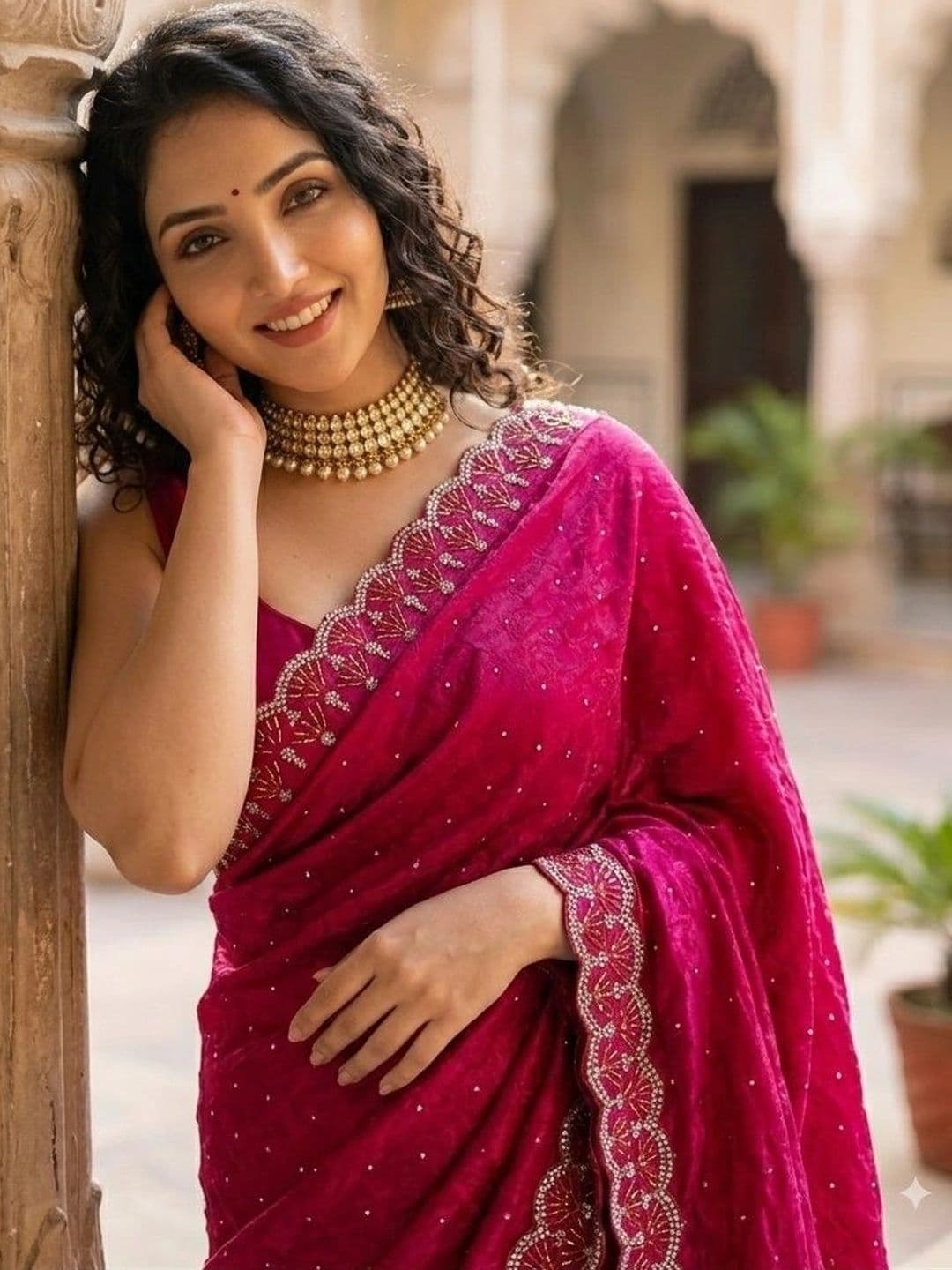 Akshmi Creation Women Satin Saree - view 1