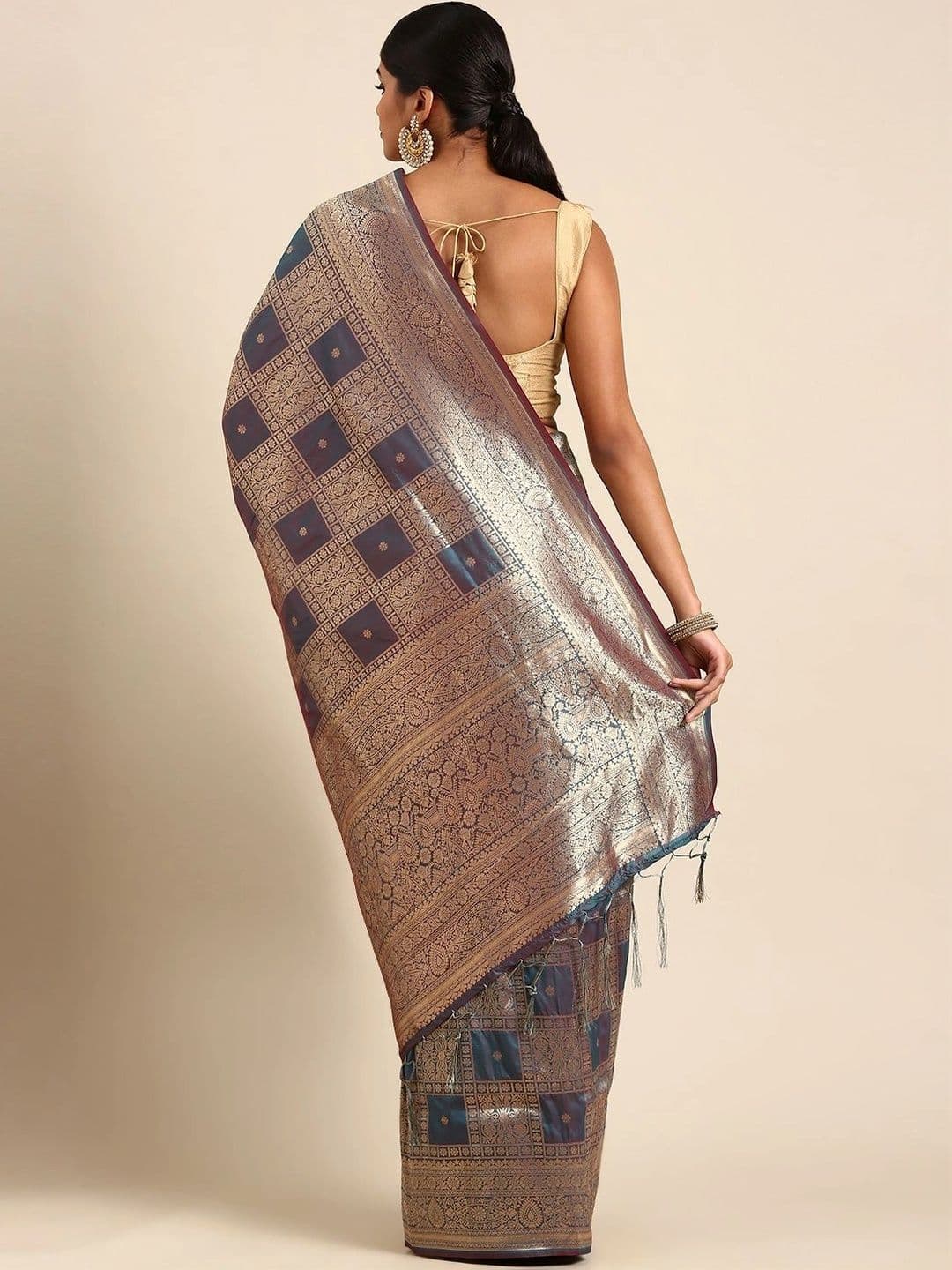 Dhaaga Ghar Woven Design Zari Art Silk Banarasi Saree thumbnail 4