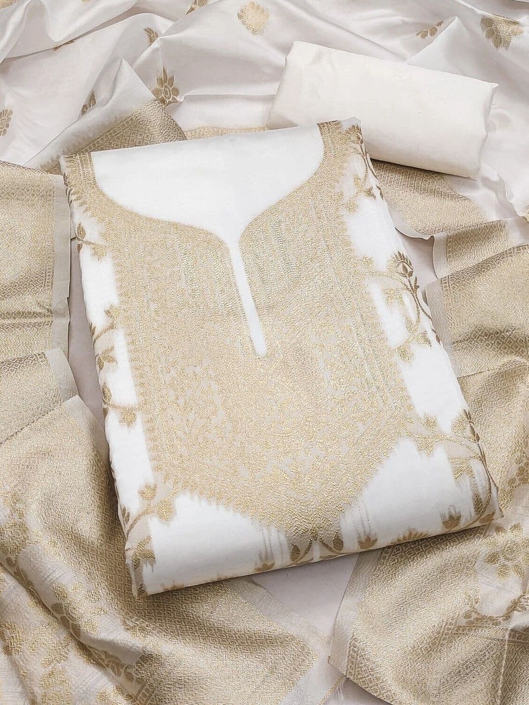 Dhaaga Ghar Art Silk Unstitched Dress Material - view 1