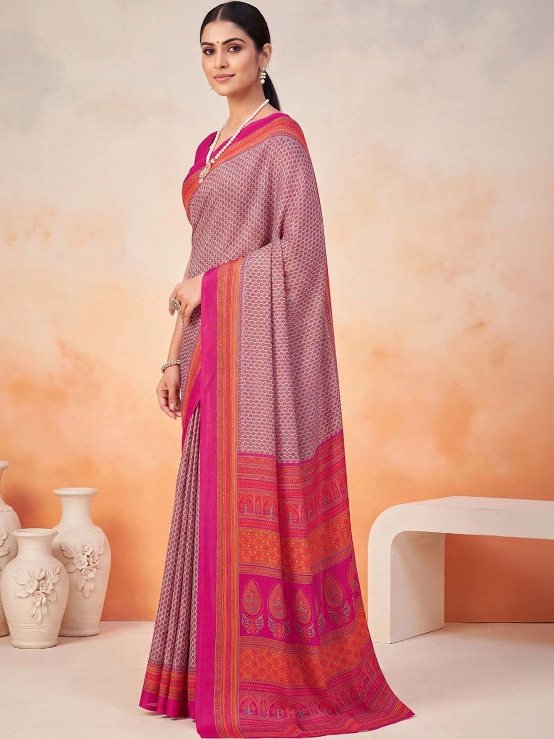Anouk Poly Crepe Designer Saree thumbnail 2