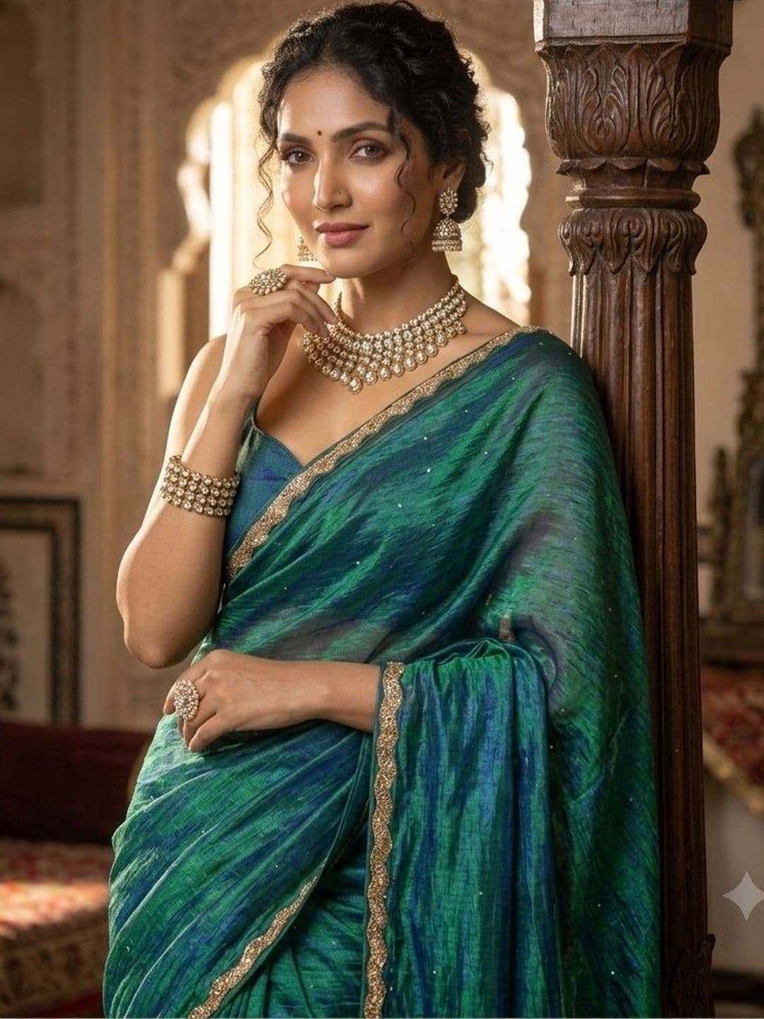 Akshmi Creation Ombre Supernet Saree - view 1