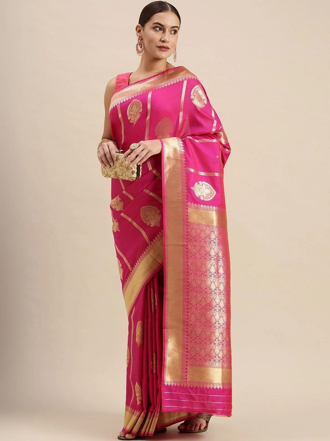 Dhaaga Ghar Women Woven Design Zari Art Silk Banarasi Saree - view 1