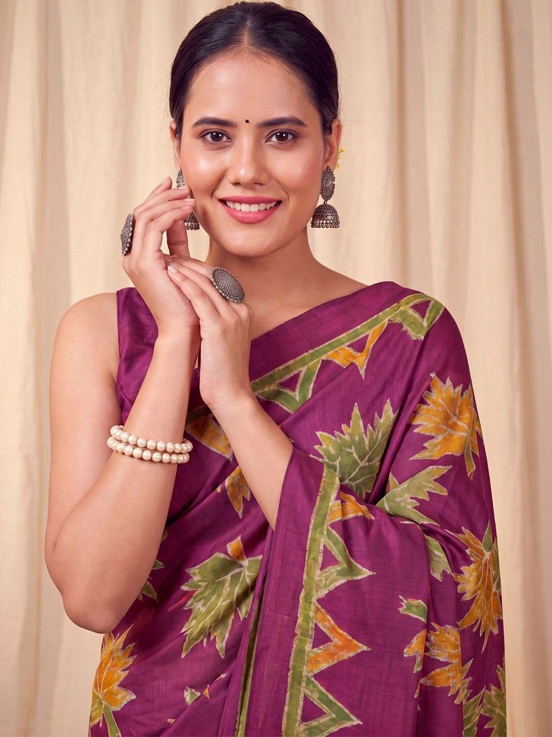 Anouk Bagh Silk Blend Designer Saree thumbnail 6