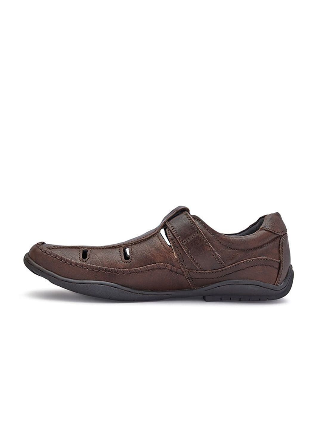 Buckaroo Men Brown Genuine Leather Comfort Sandals thumbnail 4
