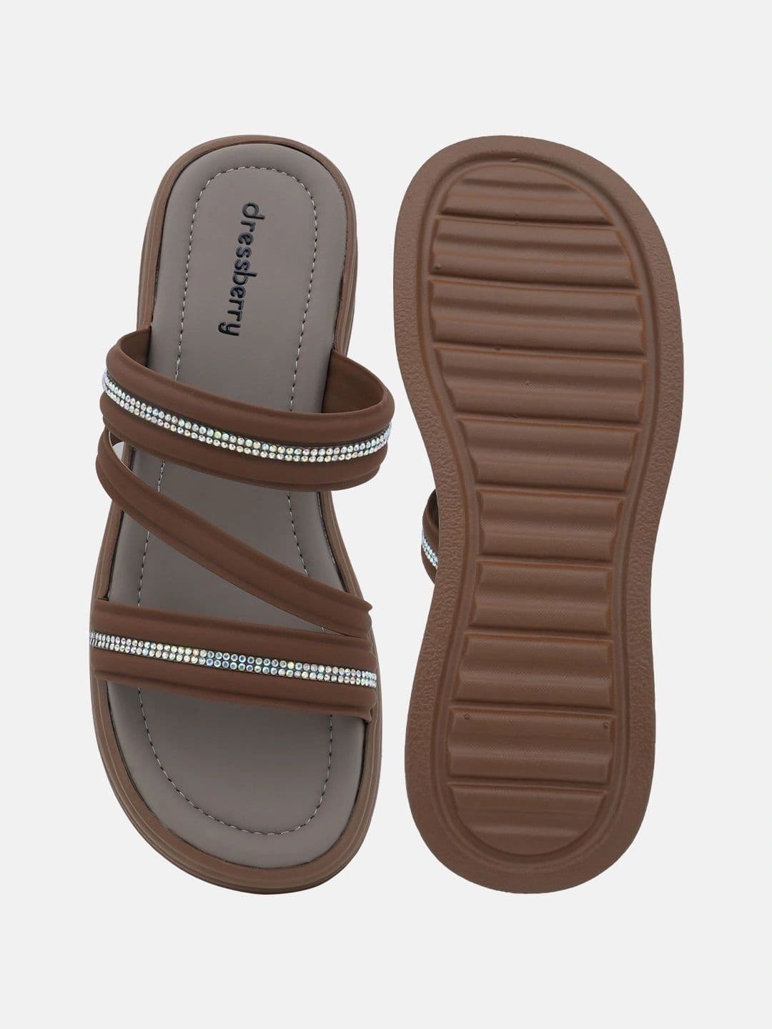 DressBerry Women Embellished Flatform Sandals thumbnail 4