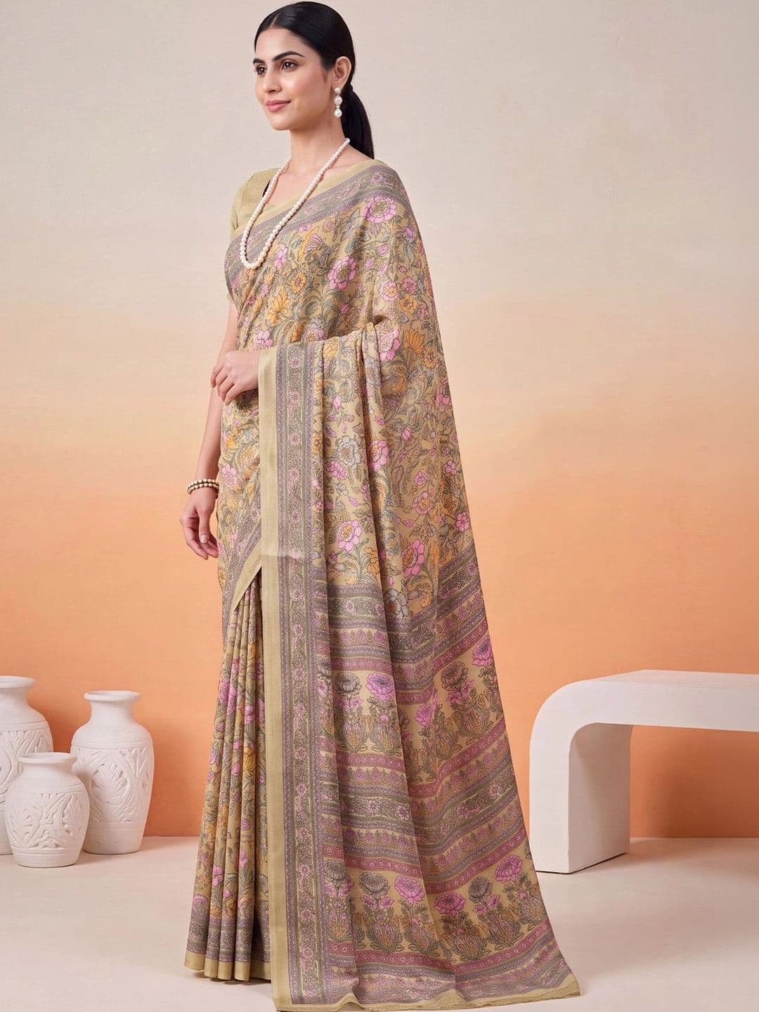Anouk Paisley Poly Crepe Designer Saree thumbnail 4