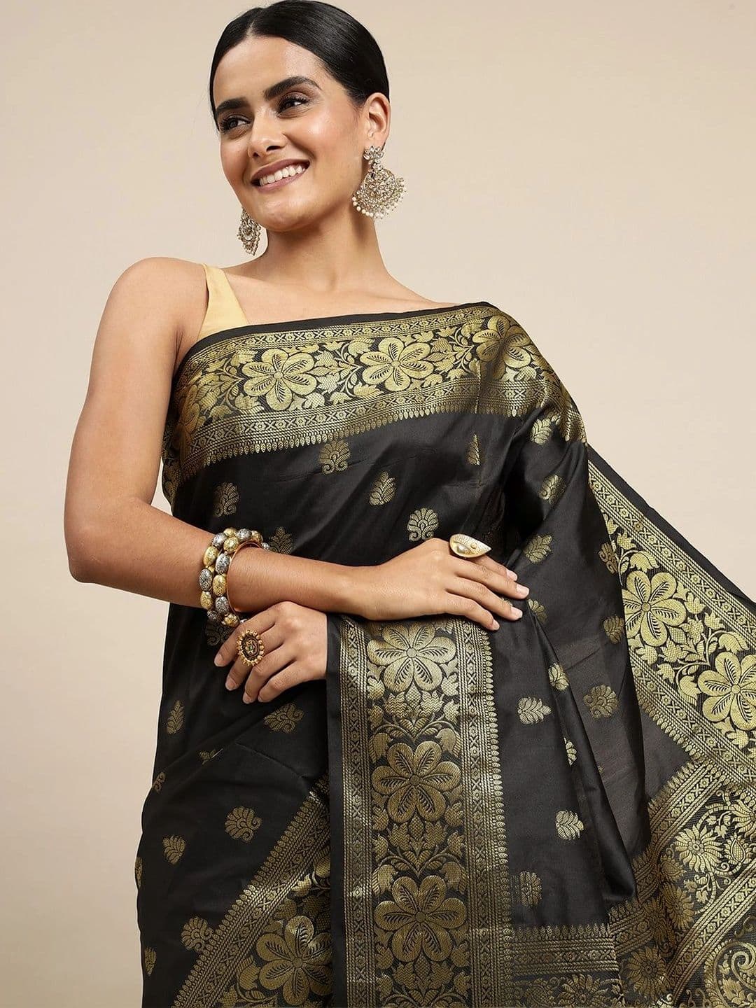 Dhaaga Ghar Woven Design Zari Art Silk Banarasi Saree thumbnail 4