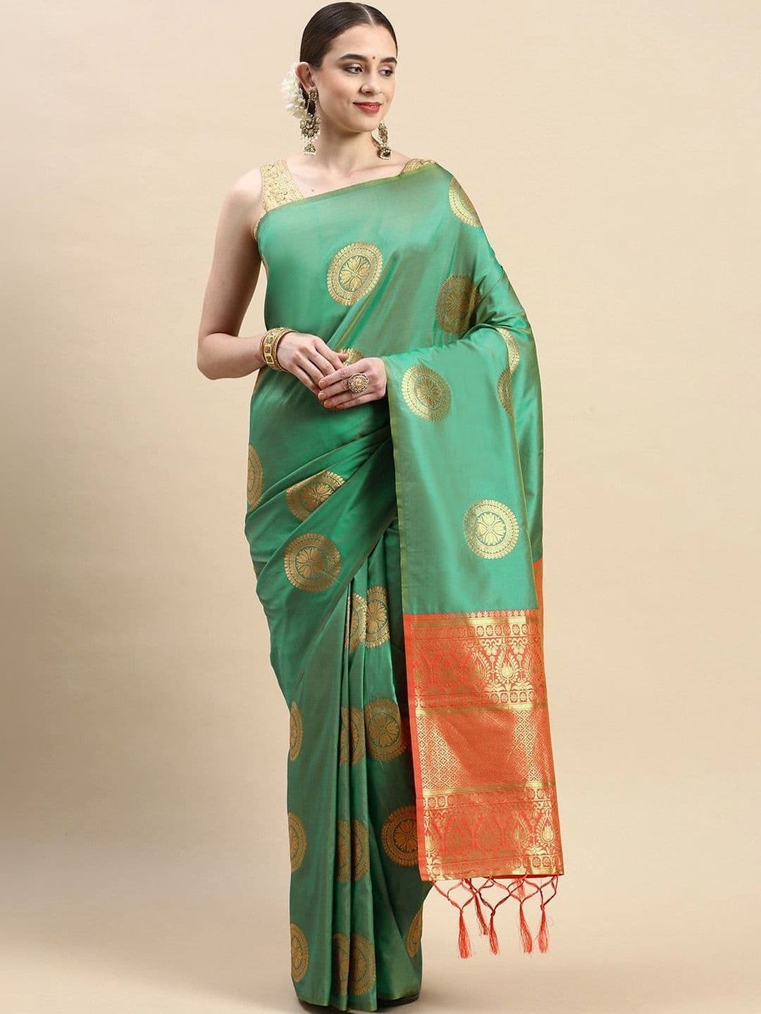 Dhaaga Ghar Woven Design Zari Art Silk Banarasi Saree thumbnail 5