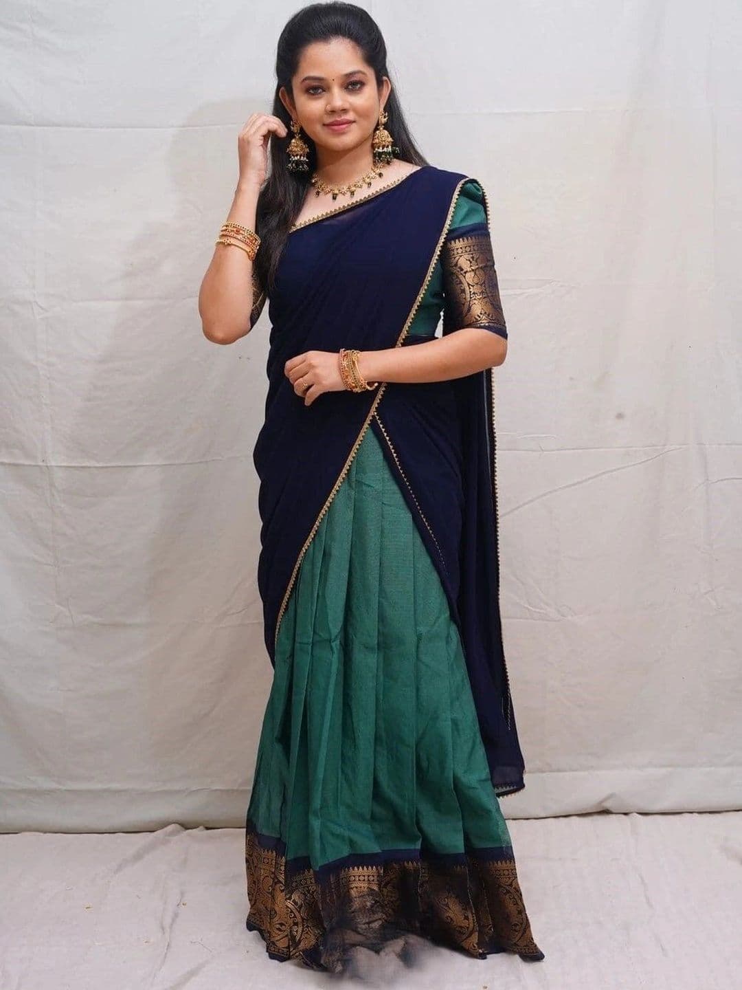 HERE&NOW Embellished Unstitched Lehenga & Blouse With Dupatta - view 1