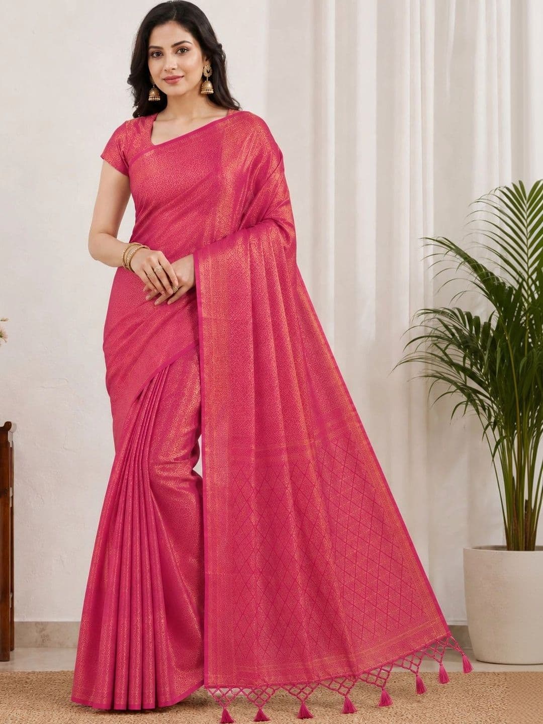 Naarii n Sari Woven Design Zari Silk Blend Designer Saree - view 1