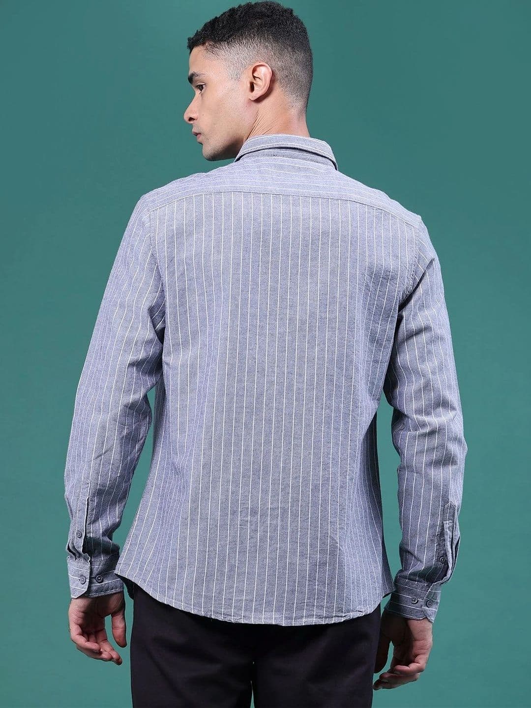 LIMEROAD Men Striped Casual Shirt thumbnail 3