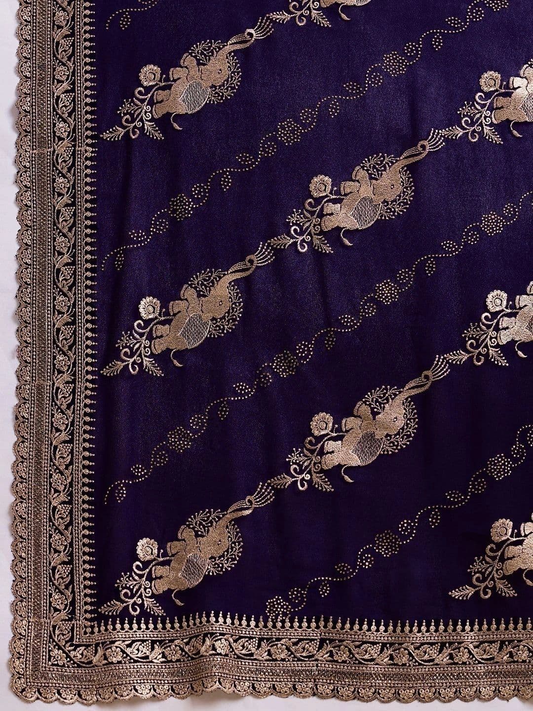 Leelavati Woven Design Zari Pure Chiffon Saree thumbnail 7