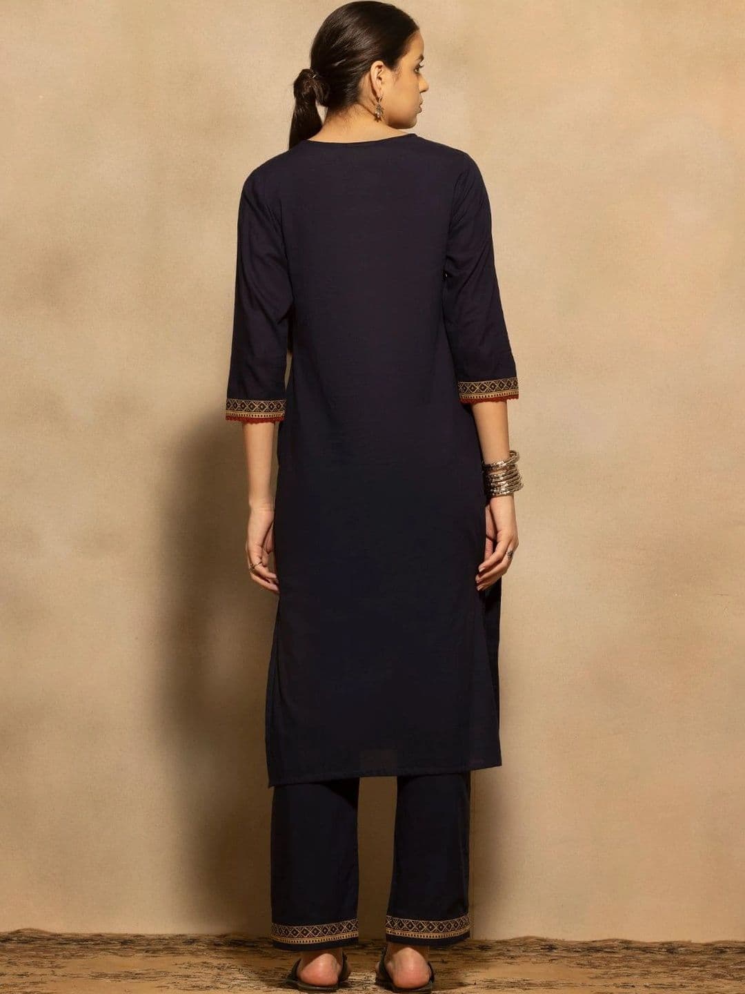 Sabhyata Women Ethnic Motifs Embroidered Regular Mirror Work Kurta with Trousers & Dupatta thumbnail 6