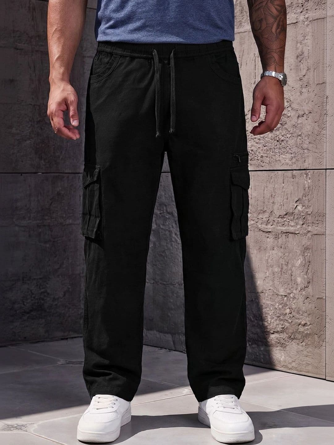 FTX Men Smart Regular Fit Mid-Rise Coated Stretchable Jeans - view 1