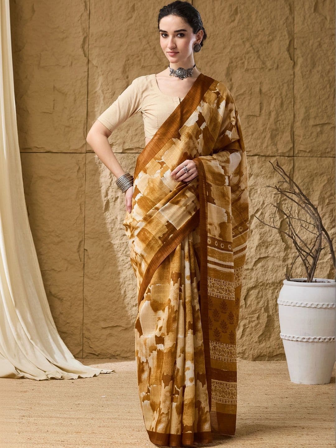 RACHNA Silk Blend Designer Ikat Saree - view 1