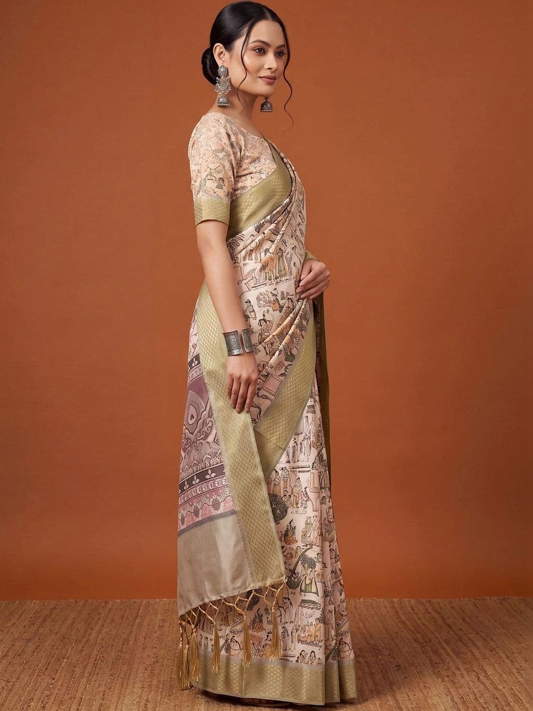 Anouk Warli Silk Blend Designer Saree thumbnail 7